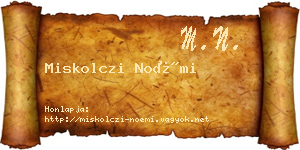 Miskolczi Noémi névjegykártya